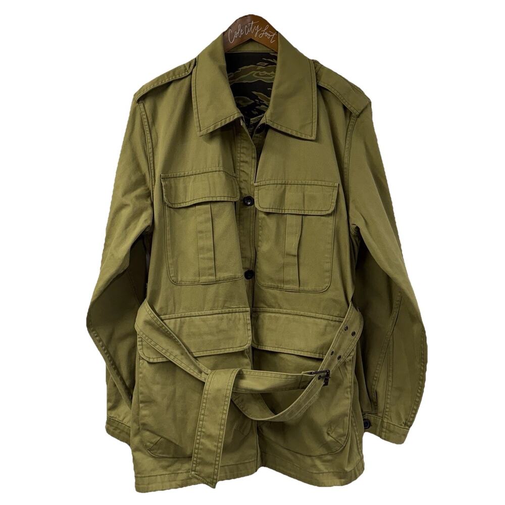 MiH Jeans Green Reversible Camo Jacket Chore Oversized Blazer Military Large